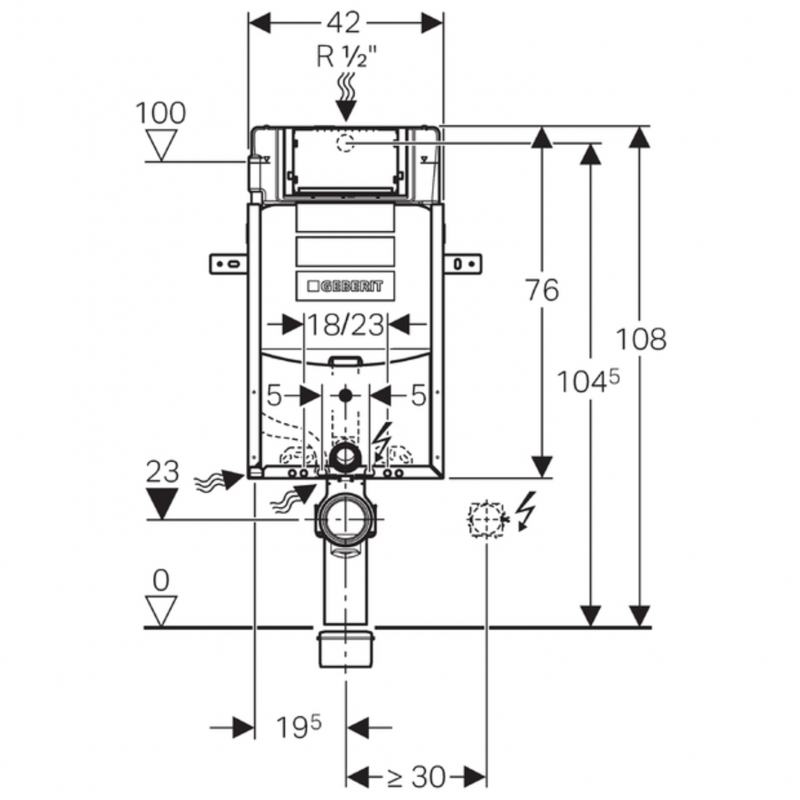 Geberit Sigma Wand-WC-Element Kombifix Plus mit Unterputz ... Geberit Sigma Wand-WC-Element Kombifix Plus mit Unterputz ...