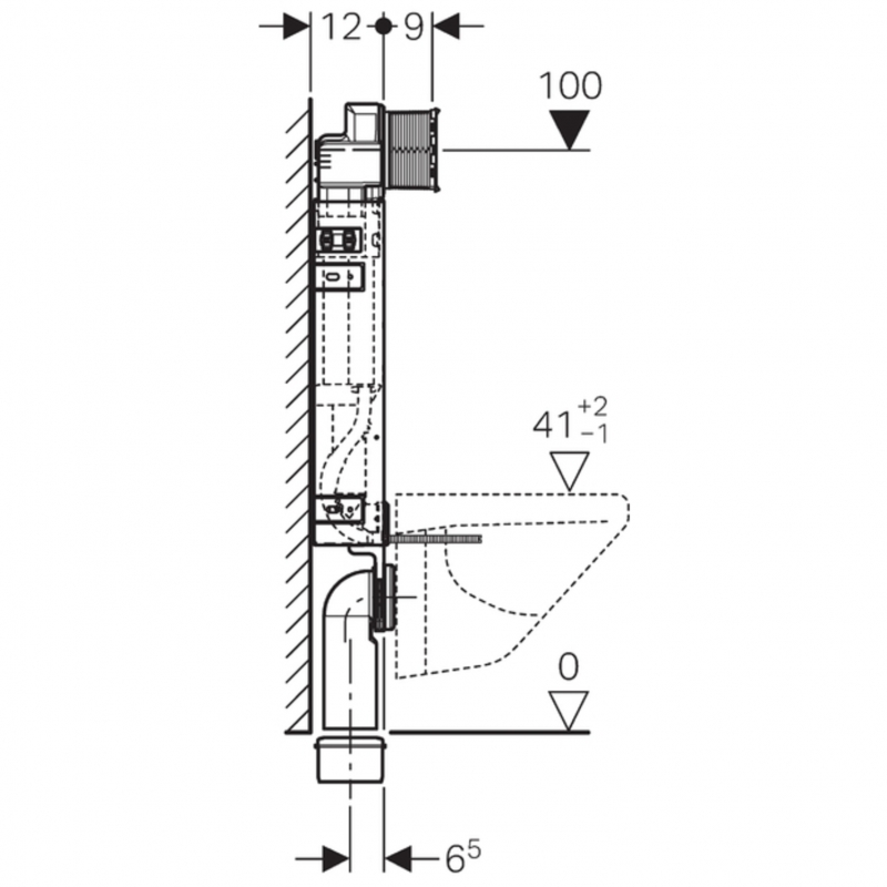 Geberit Sigma Wand-WC-Element Kombifix Plus mit Unterputz ... Geberit Sigma Wand-WC-Element Kombifix Plus mit Unterputz ...